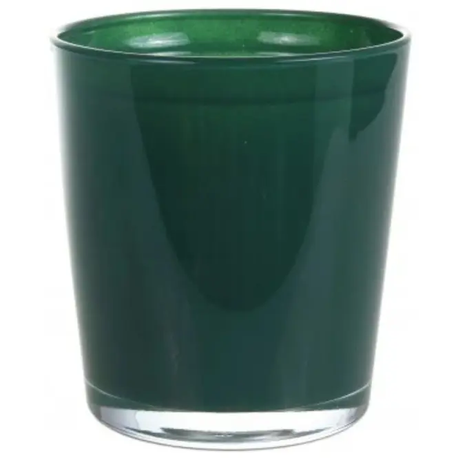 Obal na kvetináč sklenený Cyntia 13  cm zelený