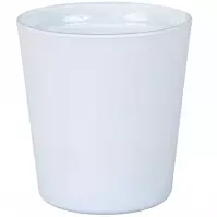 Obal na kvetináč sklenený Cyntia 13 cm biely mat