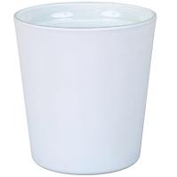 Obal na kvetináč sklenený Cyntia 13 cm biely mat