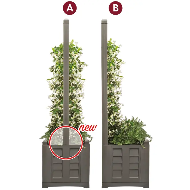 Kvetináč s mriežkou 80 cm Separe sivá,2