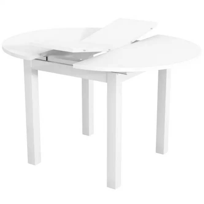 Skladací stôl Aurora 96/126x96cm biela