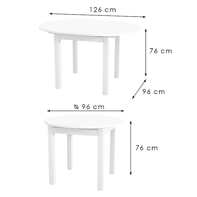 Skladací stôl Aurora biela