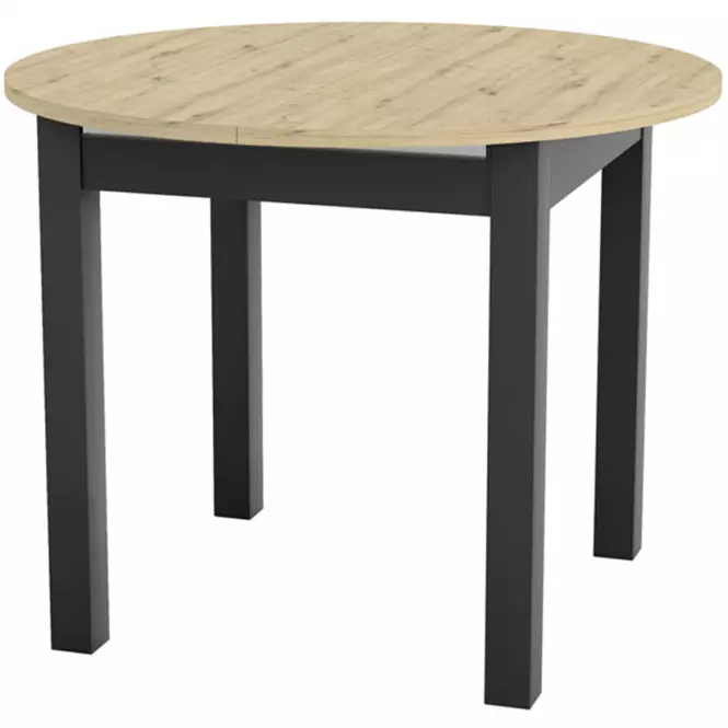 Skladací stôl Aurora 96/126x96cm dub artisan/čierna