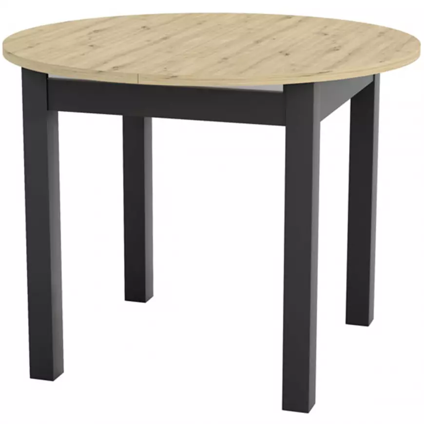 Skladací stôl Aurora 96/126x96cm dub artisan/čierna