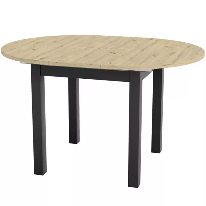 Skladací stôl Aurora 96/126x96cm dub artisan/čierna,3