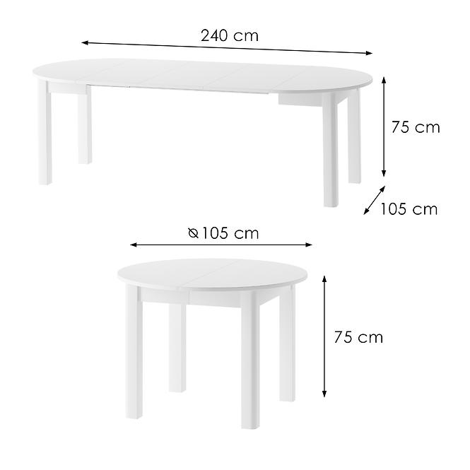 Skladací stôl Indus 3 105/240x105cm  biela,2