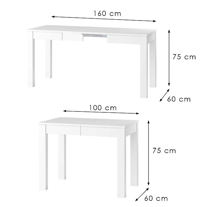 Skladací stôl Orion 02 100/160x60cm biela