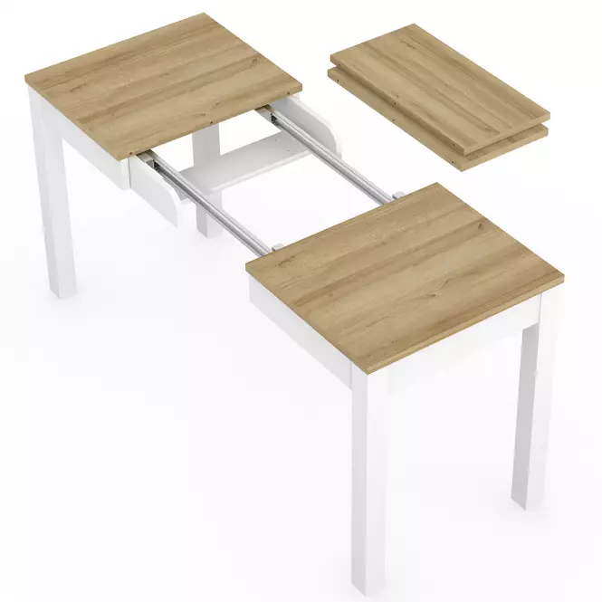 Skladací stôl Orion 03 100/160x60cm dub riviera/biela,4
