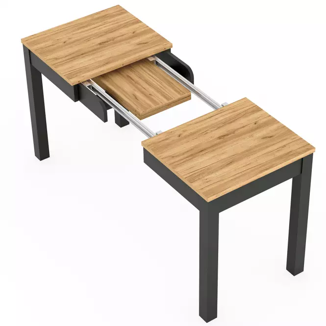 Skladací stôl Orion 03 100/160x60cm dub craft/čierna
