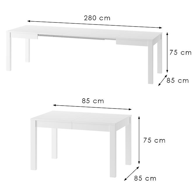 Skladací stôl Vega 02 85/280x85cm biela