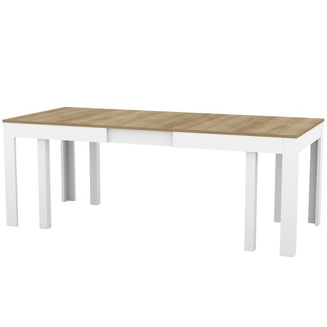 Skladací stôl Wenus 160/300x90cm dub riviera/biela