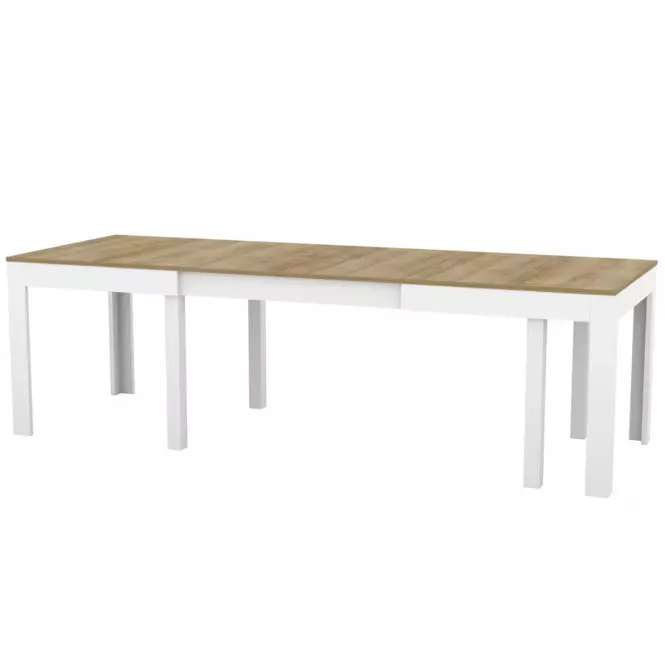 Skladací stôl Wenus 160/300x90cm dub riviera/biela