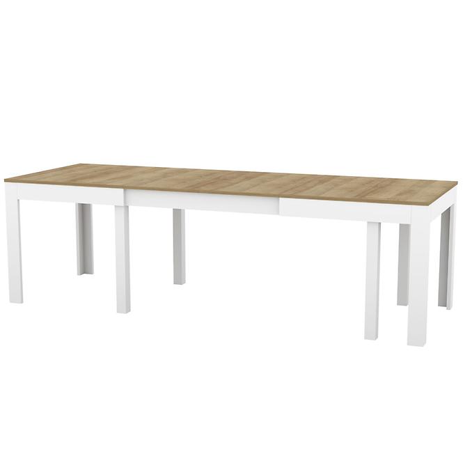 Skladací stôl Wenus 160/300x90cm dub riviera/biela,4