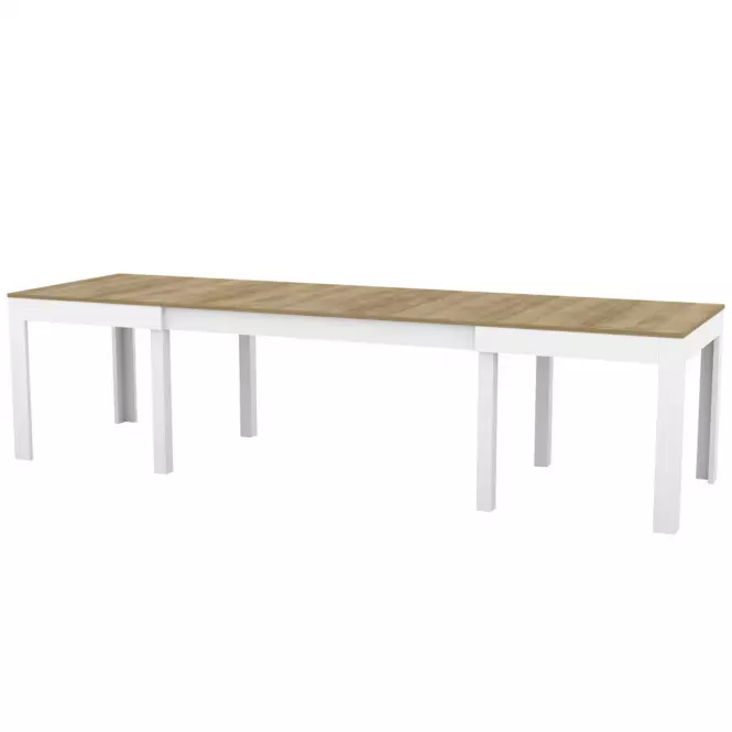 Skladací stôl Wenus 160/300x90cm dub riviera/biela,6
