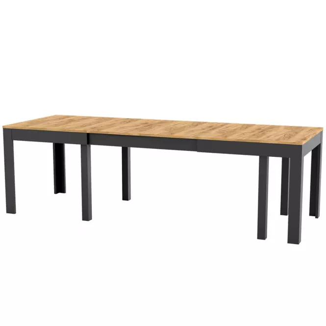 Skladací stôl Wenus 160/300x90cm dub craft/čierna,4