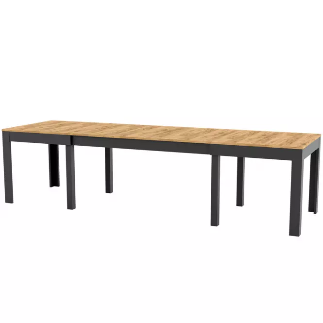 Skladací stôl Wenus 160/300x90cm dub craft/čierna,6