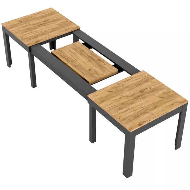 Skladací stôl Wenus dub craft/čierna
