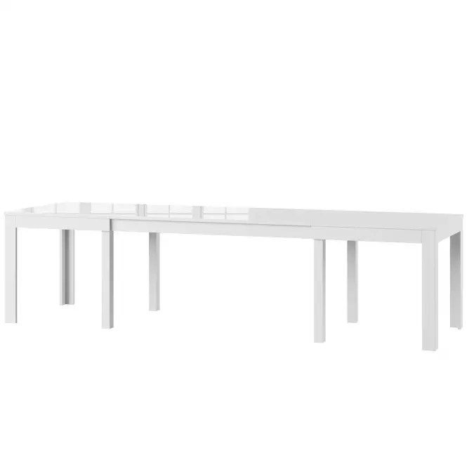 Skladací stôl Wenus 160/300x90cm biela hg,2
