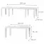 Skladací stôl Wenus 160/300x90cm biela hg,3
