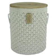 Okrúhly háčkovaný košík XXL Ø40 cm v49,5 cm