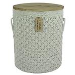 Okrúhly háčkovaný košík xxl.pr.40cm v49,5