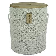 Okrúhly háčkovaný košík xxl.pr.40cm v49,5