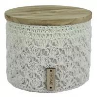 Háčkovaný okrúhly košík d.pr.26,5cm v22cm
