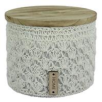 Háčkovaný okrúhly košík L Ø26,5 cm v22 cm