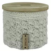 Okrúhly háčkovaný košík m.pr.21cm h18cm