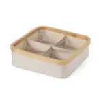 Úložný box so 4 priehradkami béžový