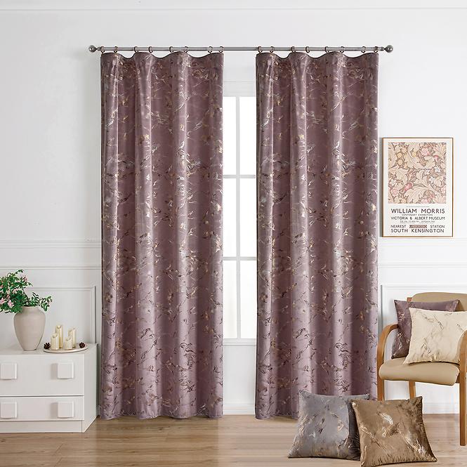 Záclonový materiál GOLDY VET479/3/210GSM wrzosowy Tovar na mieru