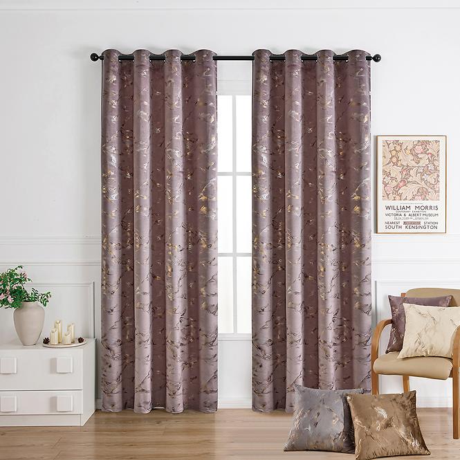Záclonový materiál GOLDY VET479/3/210GSM wrzosowy Tovar na mieru