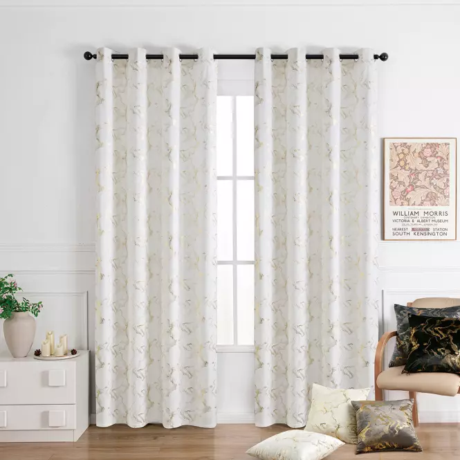 Závesový materiál KLOE VET427/2/210GSM krémová Tovar na mieru