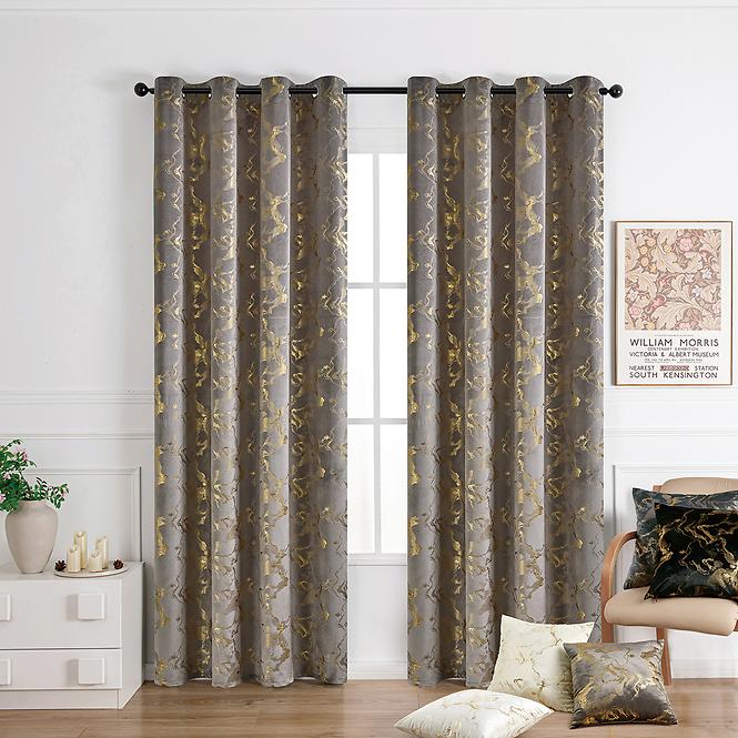 Záclonový materiál KLOE VET427/3/210GSM sivá Tovar na mieru
