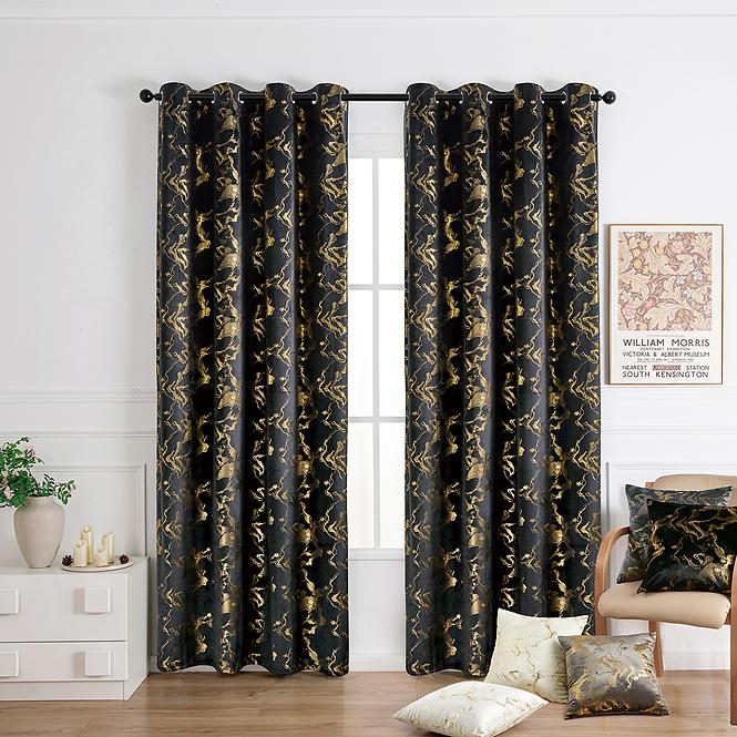 Záclonový materiál KLOE VET427/6/210GSM czarny Tovar na mieru
