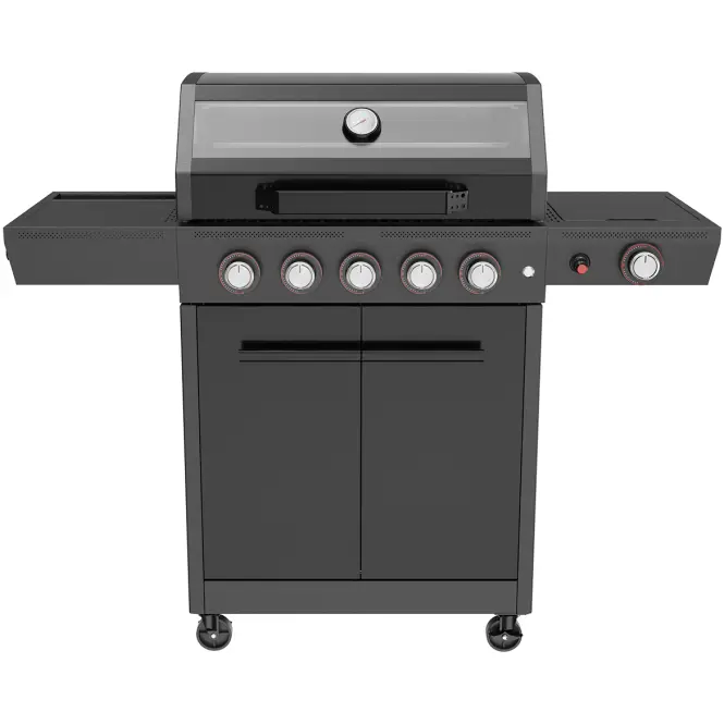 Mercado Plynový gril De Luxe čierny 5+1 18 kW