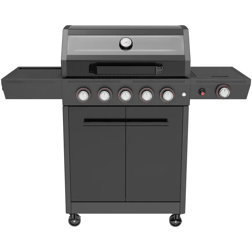 Mercado Plynový gril De Luxe čierny 5+1 18 kW