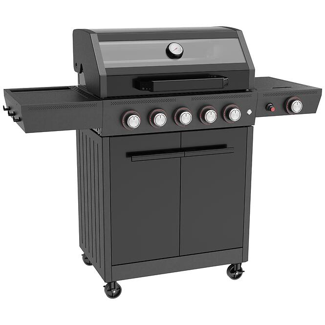 Mercado plynový gril De Luxe čierny 5+1 18 kW,2