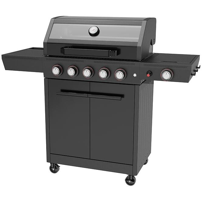 Mercado plynový gril De Luxe čierny 5+1 18 kW,3