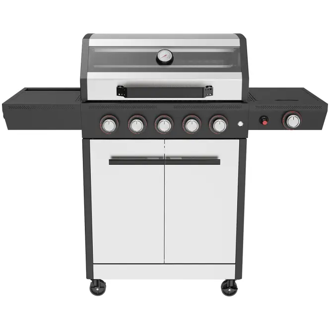 Mercado plynový gril De Luxe silver 5+1 18 kW