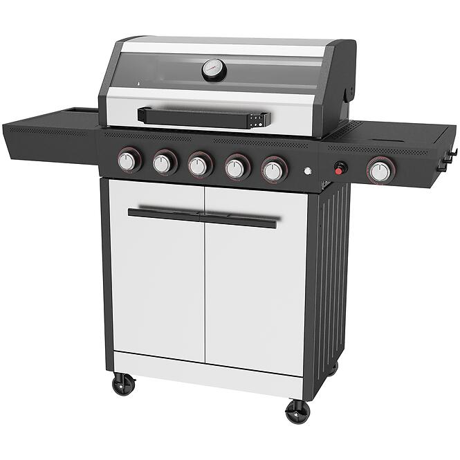 Mercado plynový gril De Luxe silver 5+1 18 kW,3