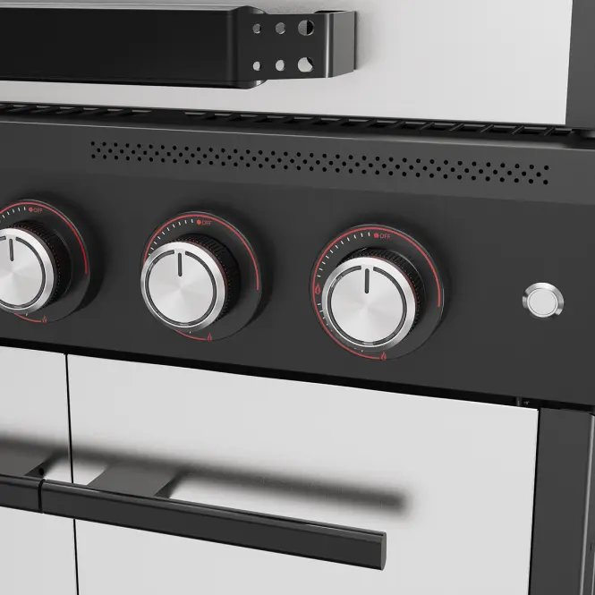 Mercado plynový gril De Luxe silver 5+1 18 kW,5