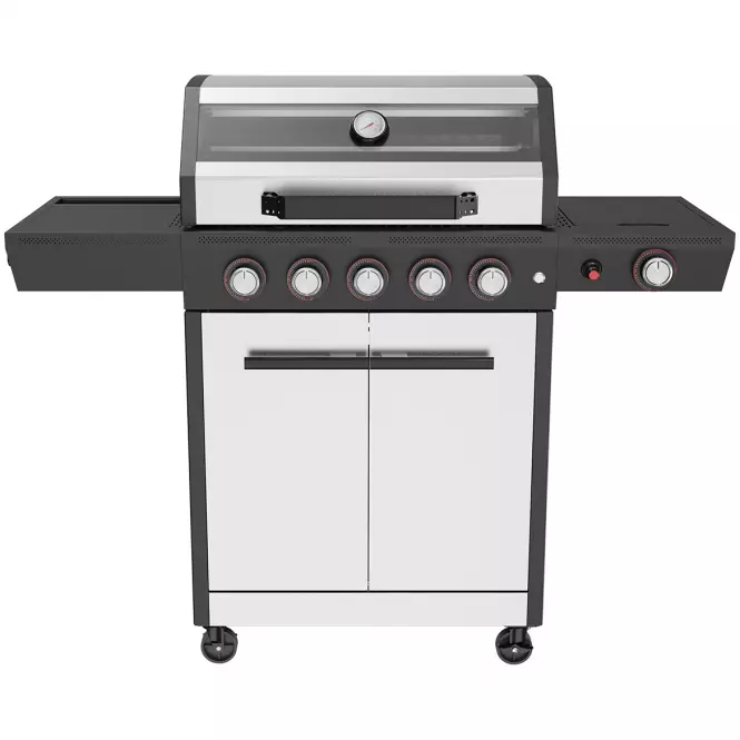 Mercado plynový gril De Luxe silver 5+1 18kw