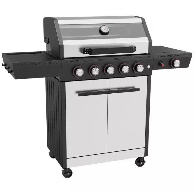 Mercado plynový gril De Luxe silver 5+1 18kw