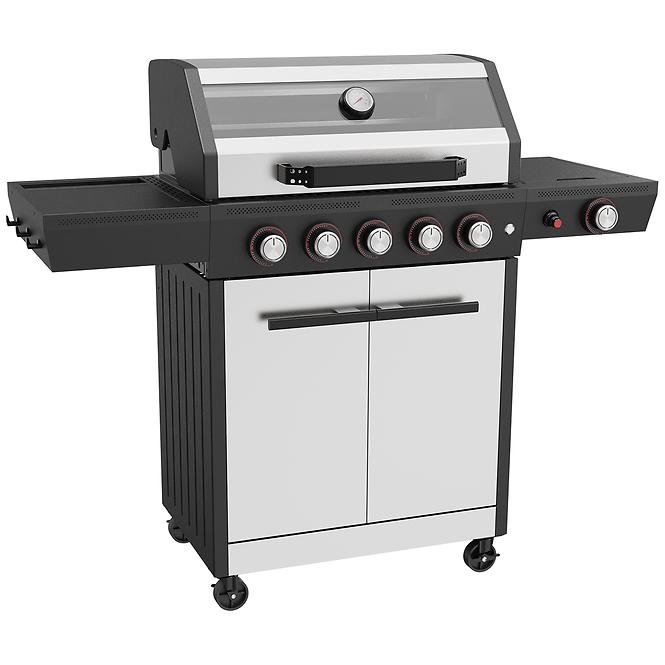 Mercado plynový gril De Luxe silver 5+1 18kw