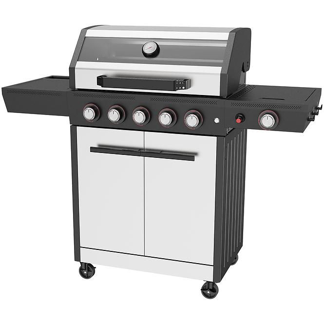 Mercado plynový gril De Luxe silver 5+1 18kw