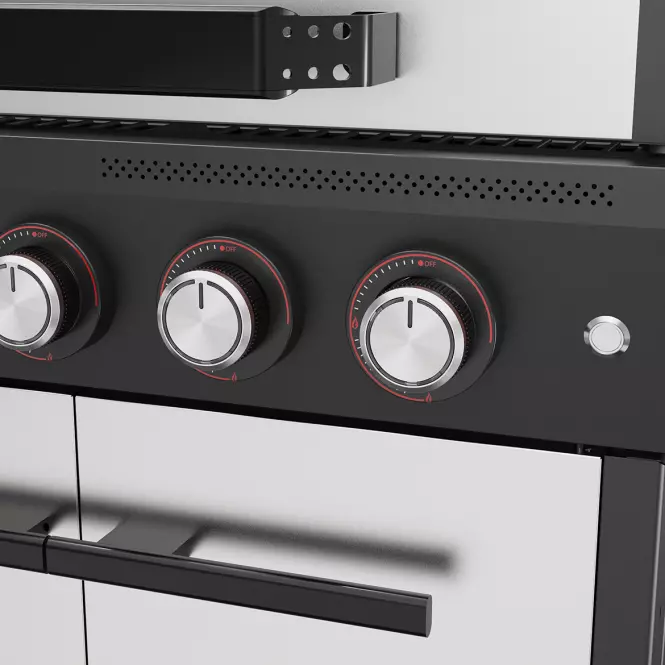 Mercado plynový gril De Luxe silver 5+1 18kw