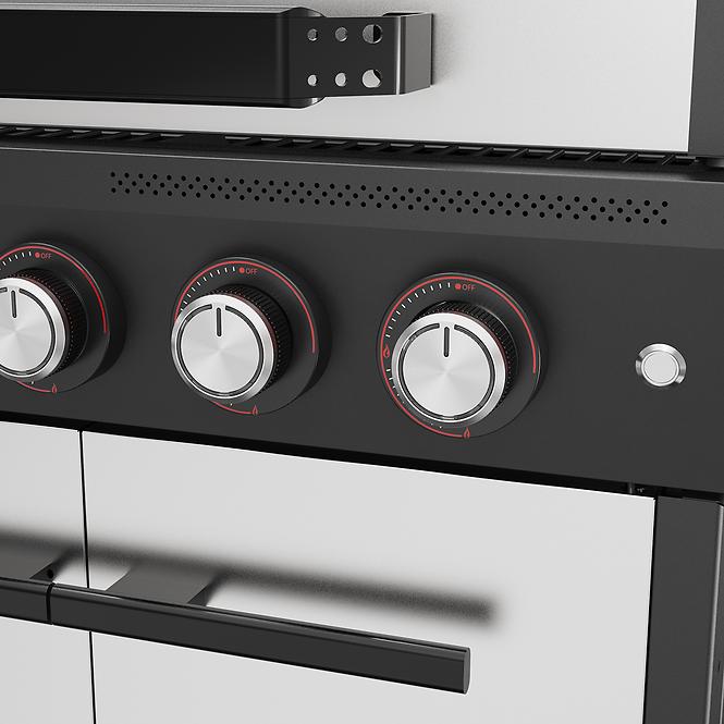 Mercado plynový gril De Luxe silver 5+1 18kw