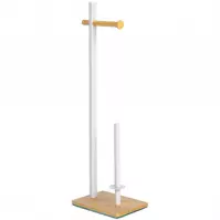 Stojan Wc Biela/Bambus Bpl0035b