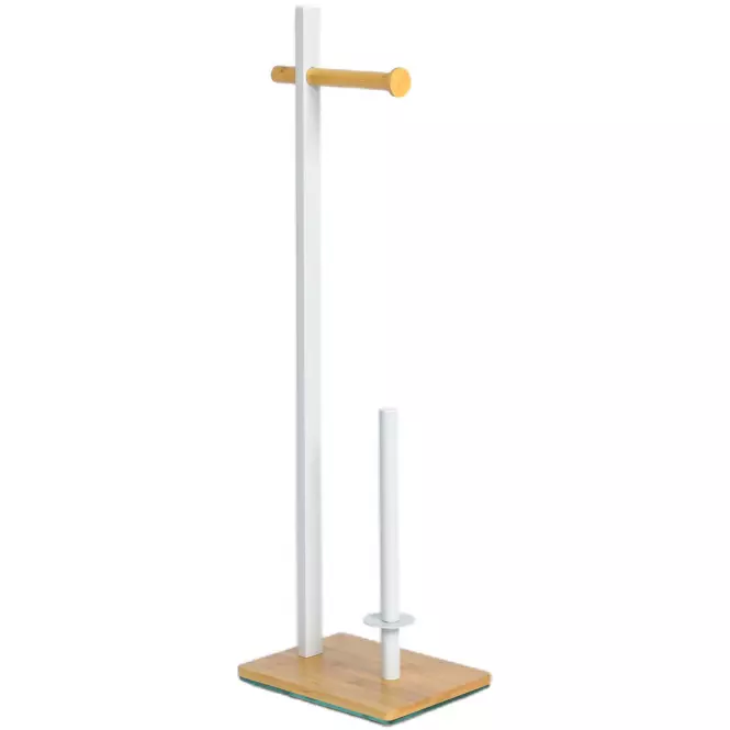 Stojan Wc Biela/Bambus Bpl0035b